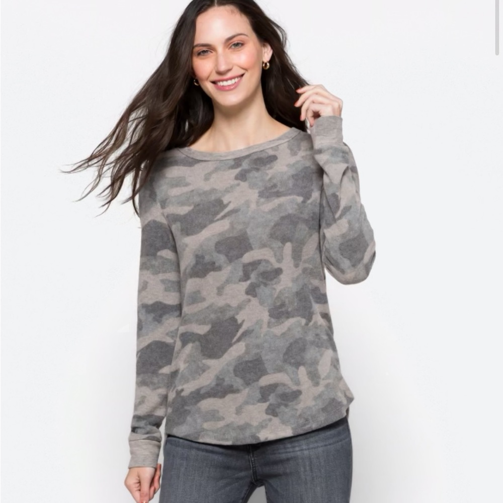 Pink clover cozy knit long sleeve top